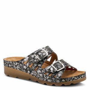 Spring Step Shoes Flexus Delphis Women's Slide Sandals BLACK MULTI